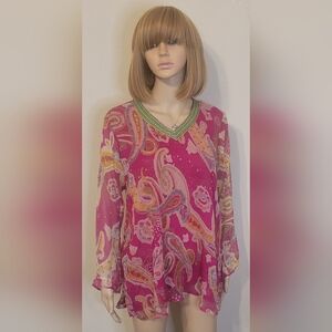 Biba Paisley Pink Women's Top (Large)